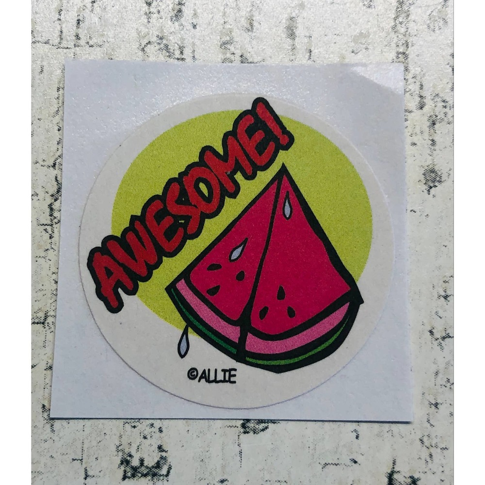 scratch & sniff happy Allie scented Sticker Matte Single Awesome Watermelon